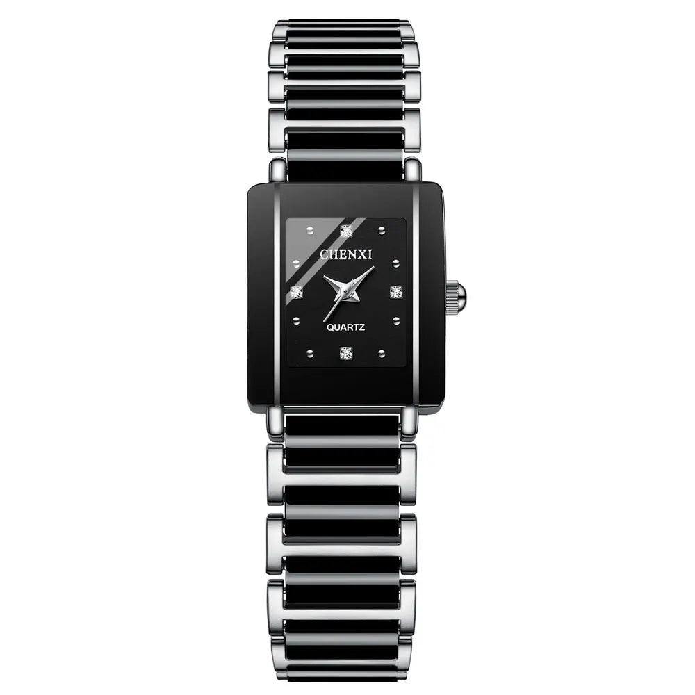 CHENXI Couple’s Luxury Waterproof Watches – Ceramics & Metal Strap