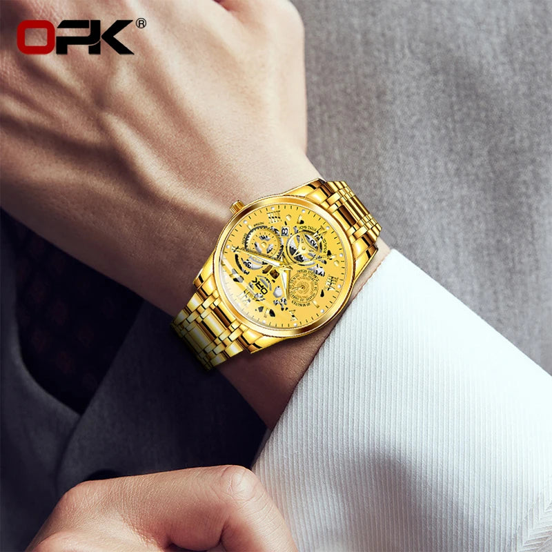 OPK8135 Men's Watch Steel Band Night Glow Waterproof