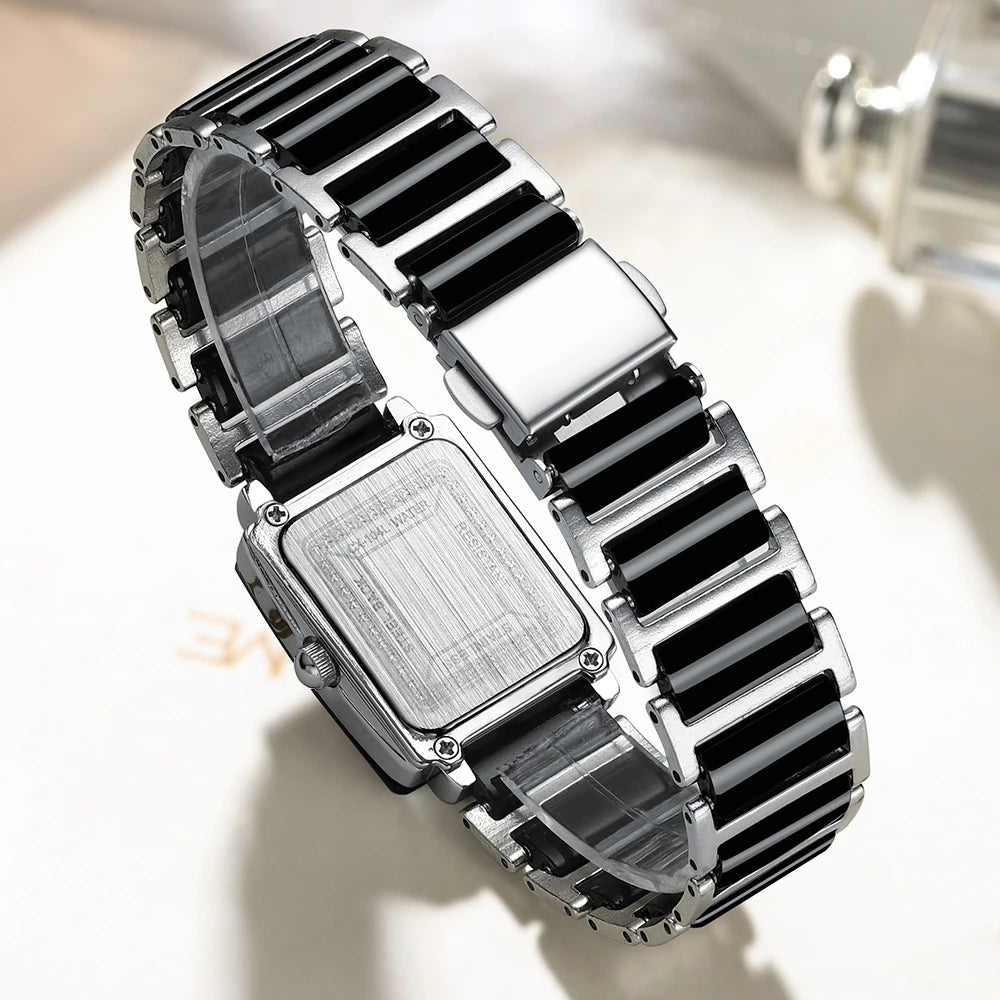 CHENXI Couple’s Luxury Waterproof Watches – Ceramics & Metal Strap
