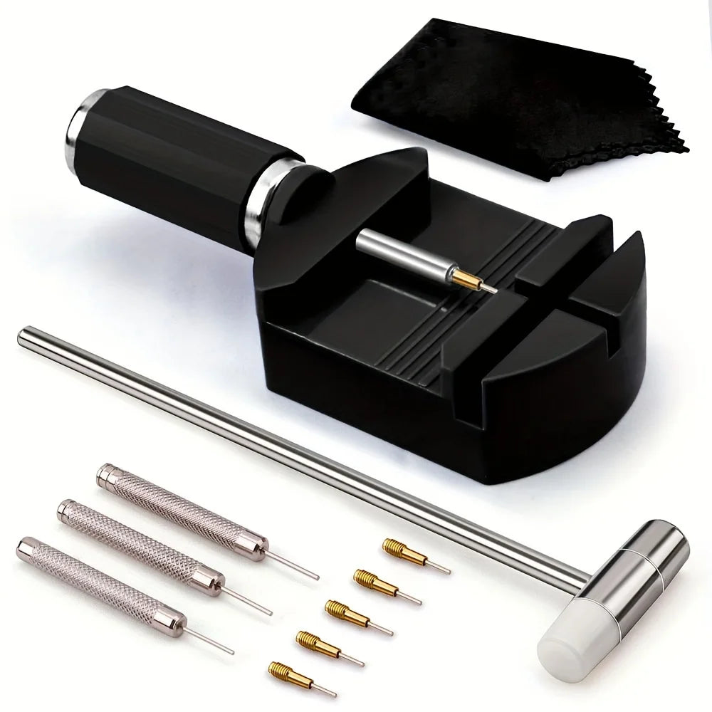 11pcs Watch Link Removal Tool Kit Strap Chain Pin Remover Repair for Watch Band Adjustment