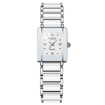 CHENXI Couple’s Luxury Waterproof Watches – Ceramics & Metal Strap