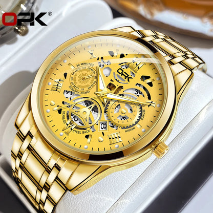 OPK8135 Men's Watch Steel Band Night Glow Waterproof