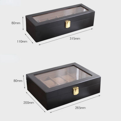 Handmade Wood Watch Box 6/10/12 Grids Display Case Jewelry Holder Storage Organizer