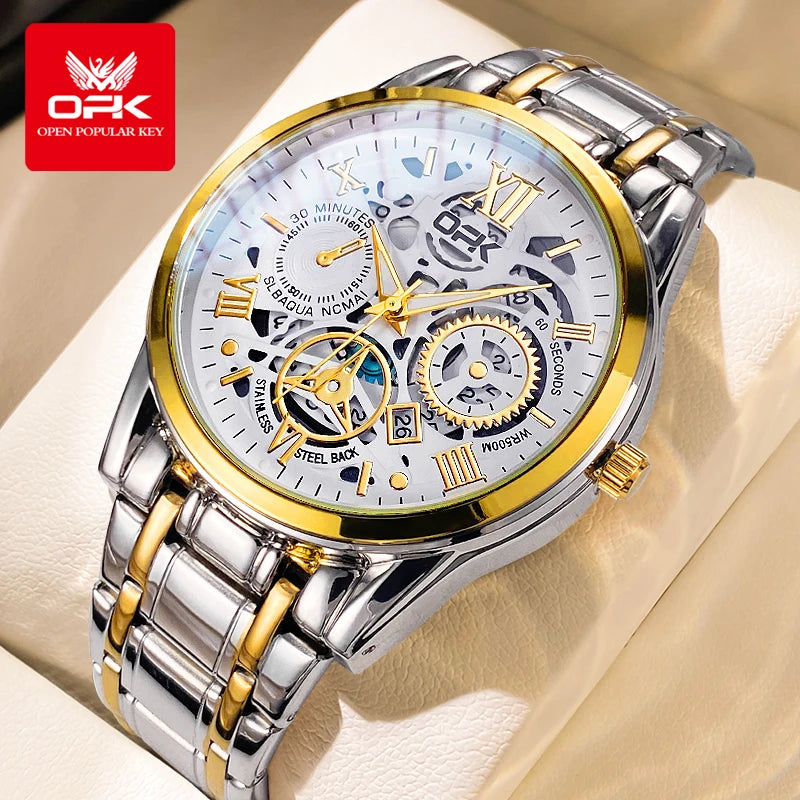 OPK8135 Men's Watch Steel Band Night Glow Waterproof