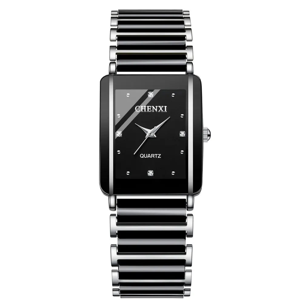 CHENXI Couple’s Luxury Waterproof Watches – Ceramics & Metal Strap