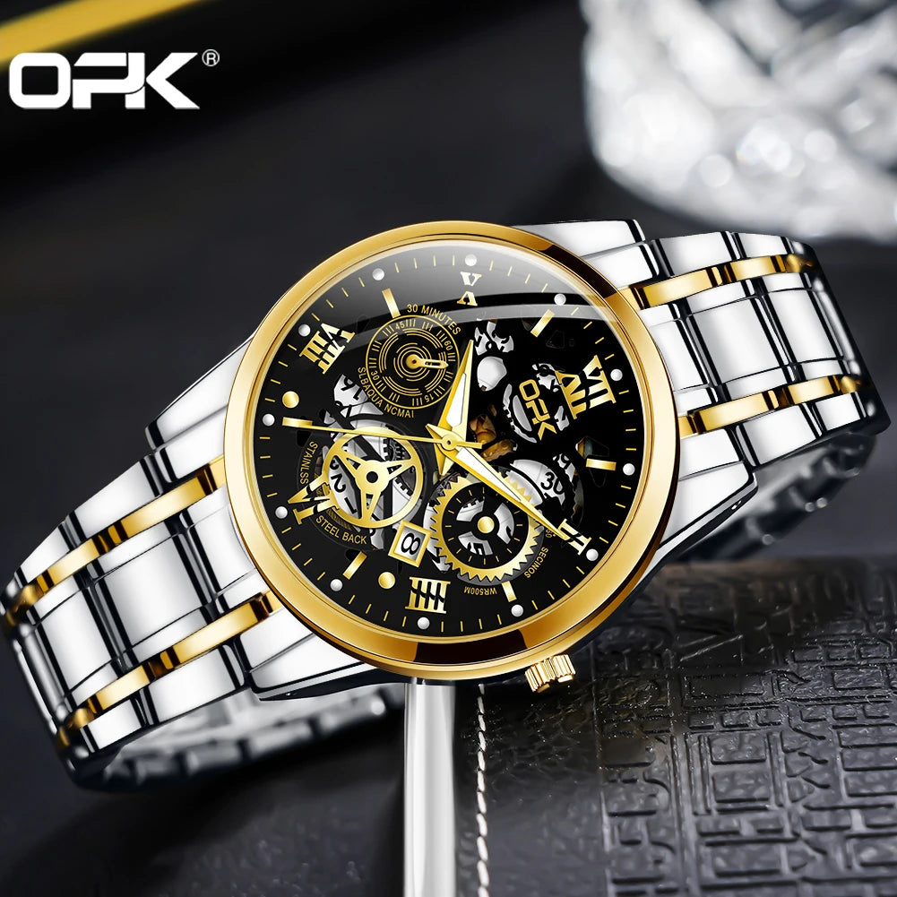 OPK8135 Men's Watch Steel Band Night Glow Waterproof