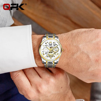 OPK8135 Men's Watch Steel Band Night Glow Waterproof