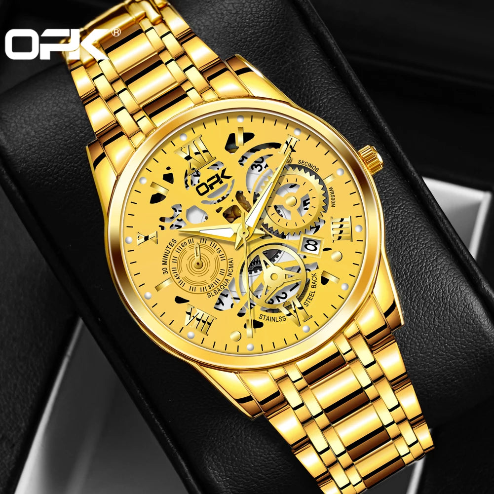 OPK8135 Men's Watch Steel Band Night Glow Waterproof